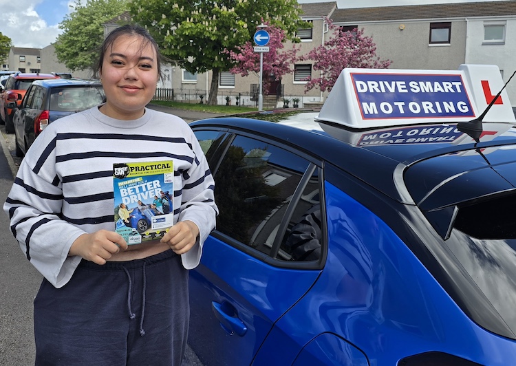 Molly Guyan of Aberdeen passed her practical driving test with Drive Smart Motoring.